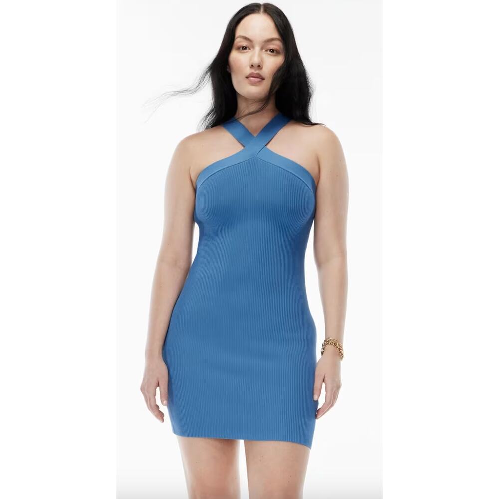 NWT Babaton Sculpt Knit Criss Cross Dress, XL $110